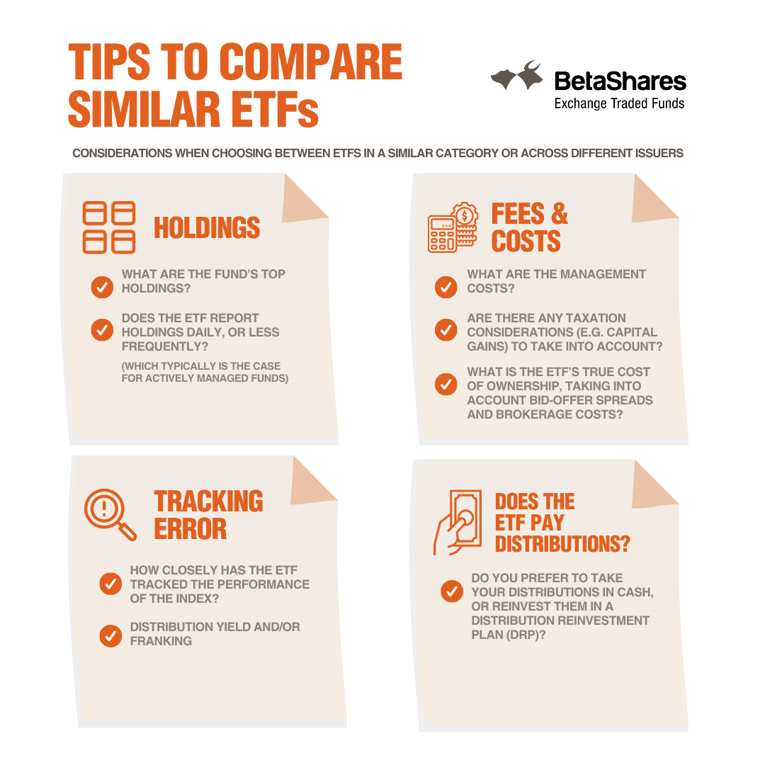 Tips to compare ETFs
