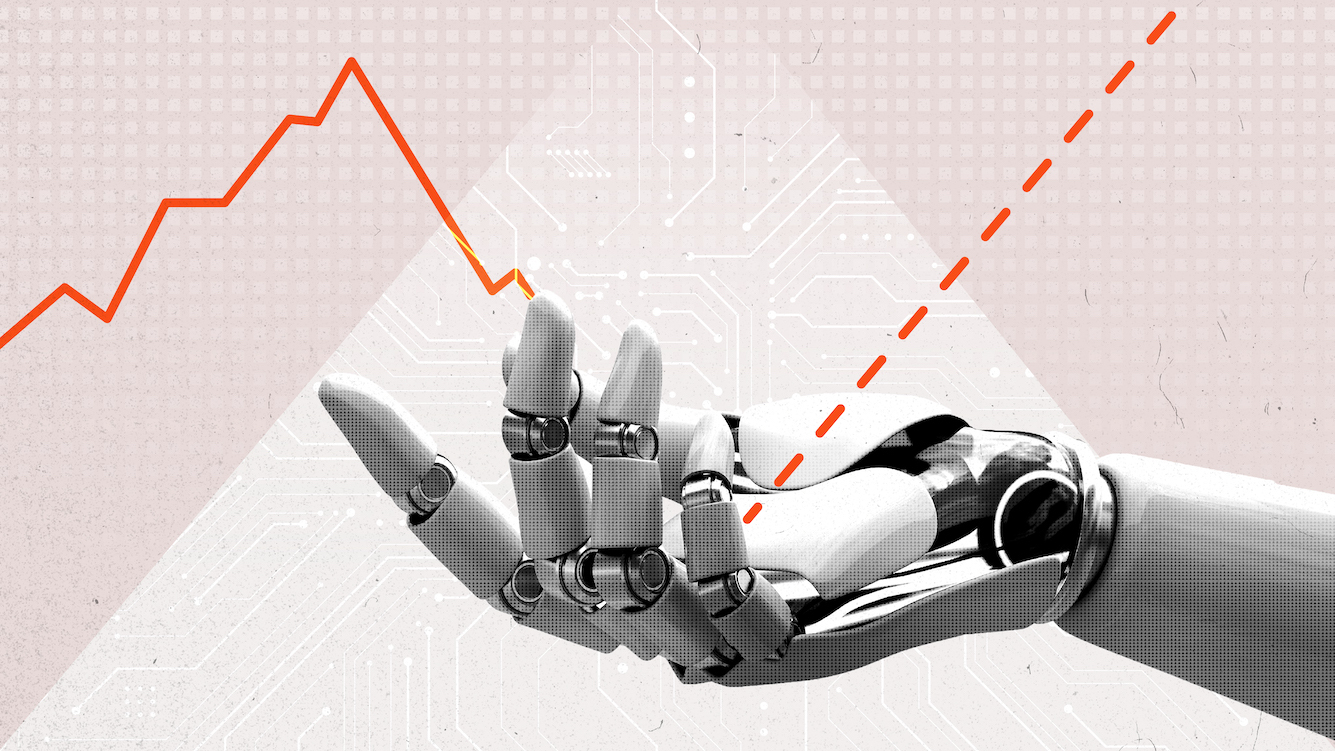 robot arm with chart line